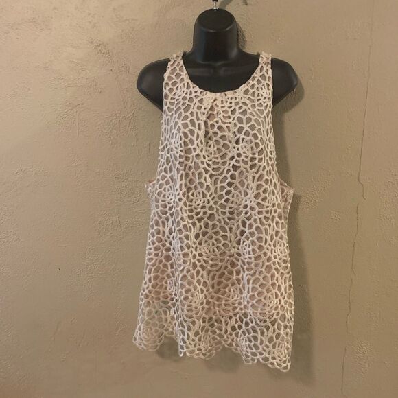 Glam Sleeveless Textured Lined Blouse - Picture 1 of 7